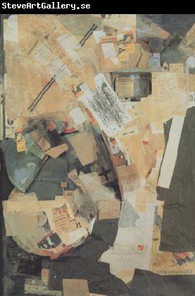 Kurt Schwitters Picture of Spatial Growths-Picture with Two Small Dogs (nn03)